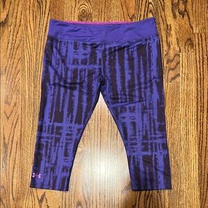 Under Armour Women’s Purple and Black Capri Leggings